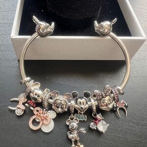 Pandora Mickey and Minnie open bangle